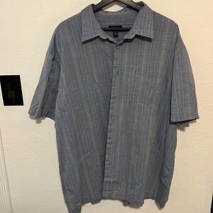 Van Heusen Blue Striped Button Down - Size XXL